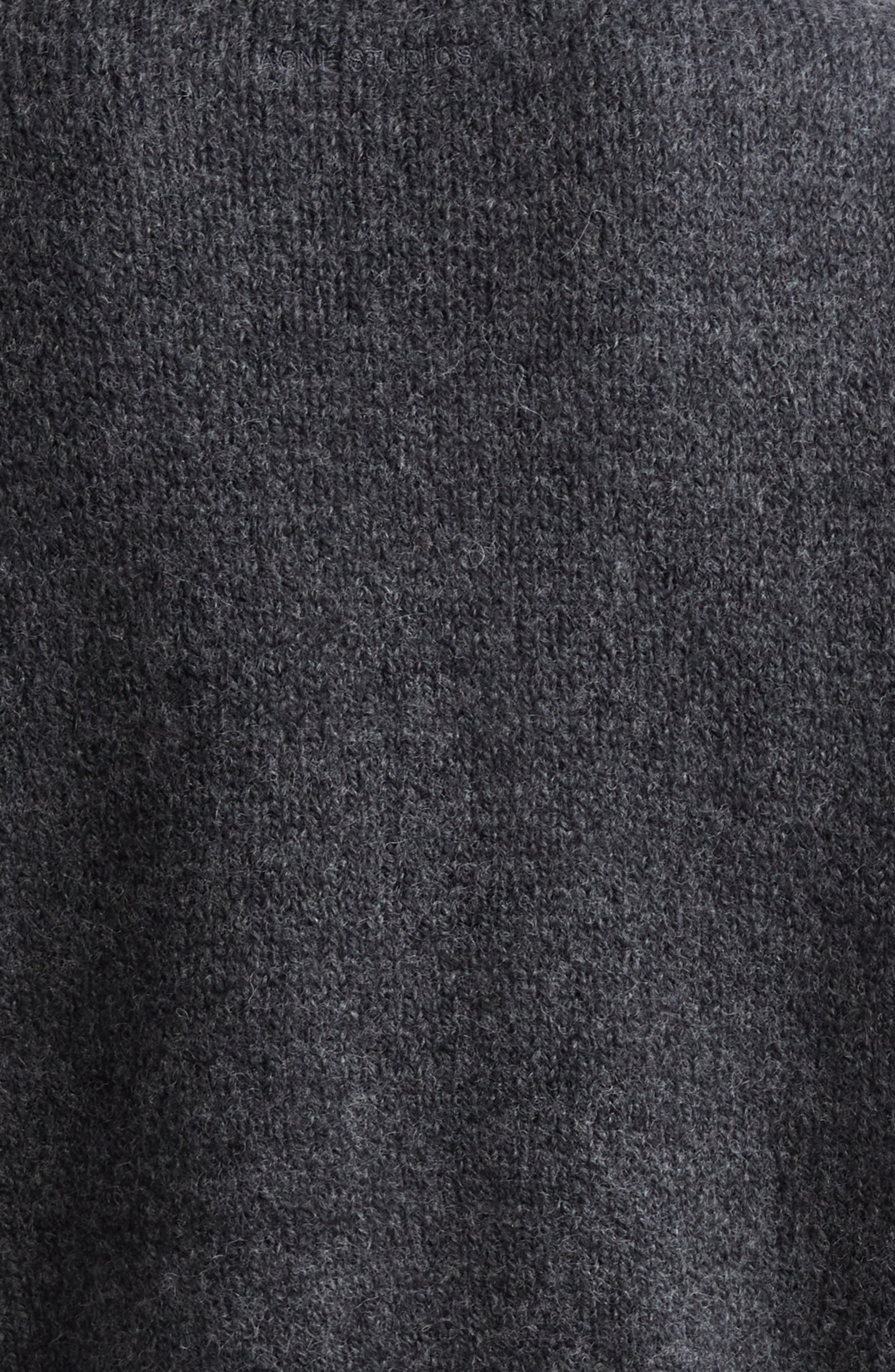 Acne Studios Krypton Wool V-Neck Cardigan in Anthracite Grey at Nordstrom - 6