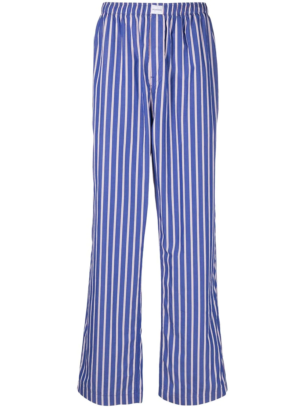 striped pyjama-style trousers - 1