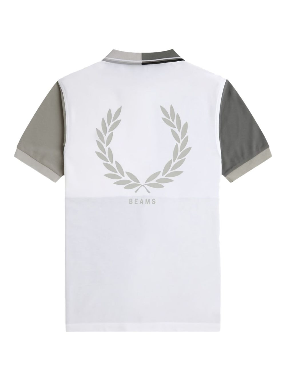 x Beams panelled cotton polo shirt - 4