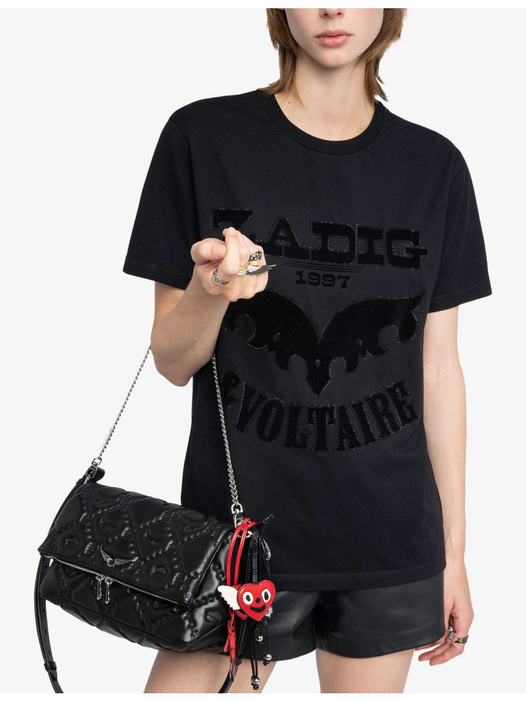 Edwin Rhinestone-Embellished Short-Sleeve Cotton T-Shirt - 3