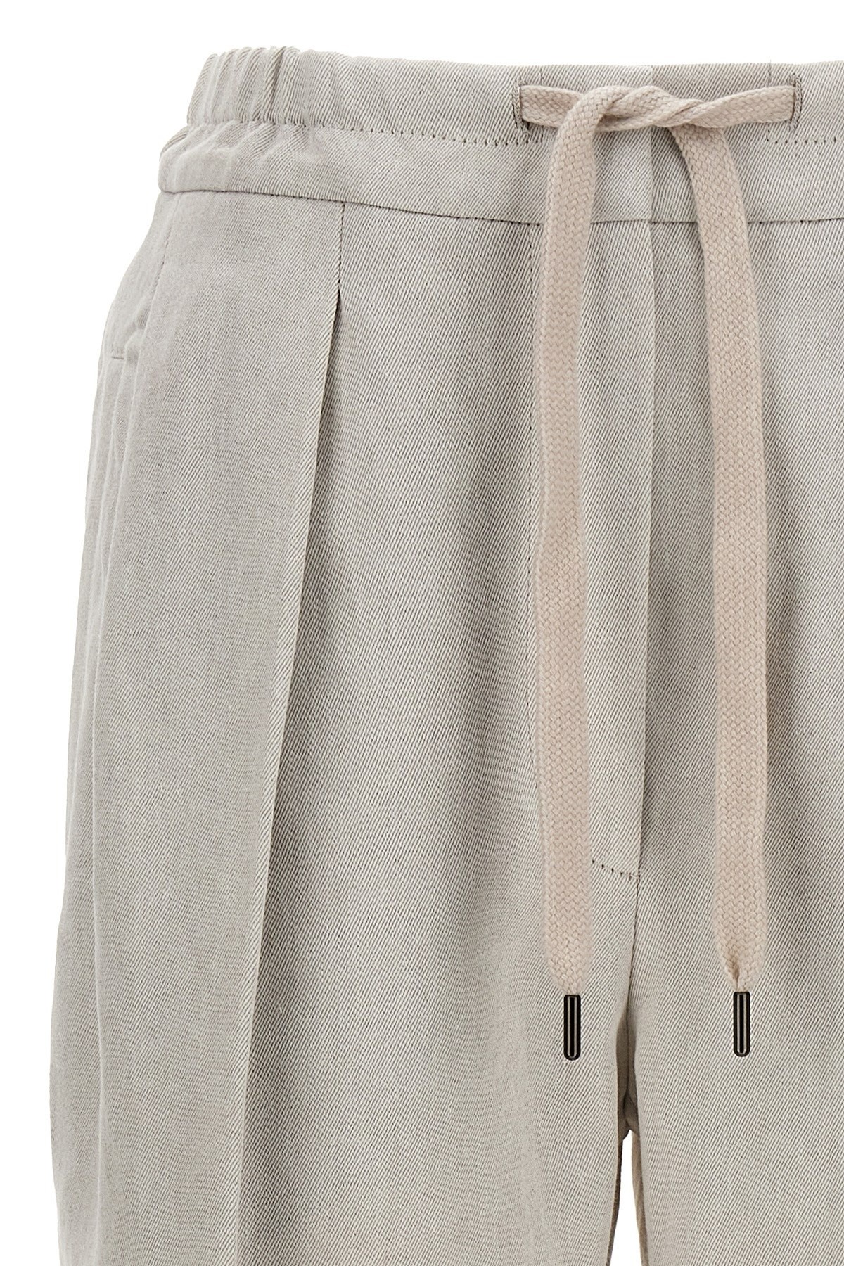 Linen cotton trousers - 4