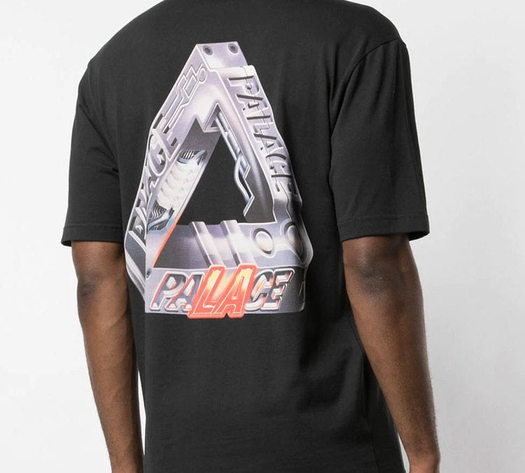 Men's PALACE Terminator Back Printing Short Sleeve Black P16TS164 - 4
