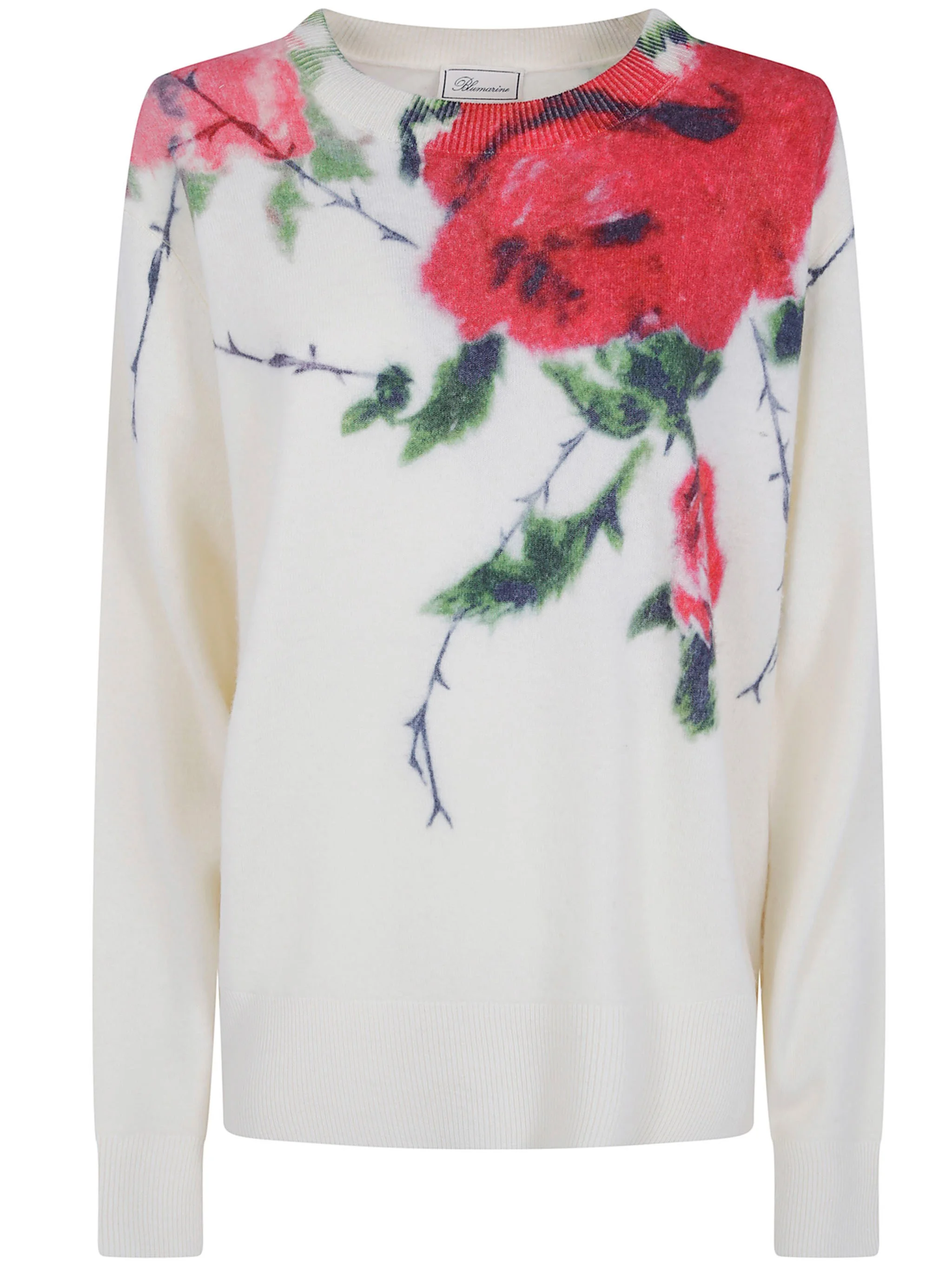 Sweater Wool Cashmere "Rose Print" - 1
