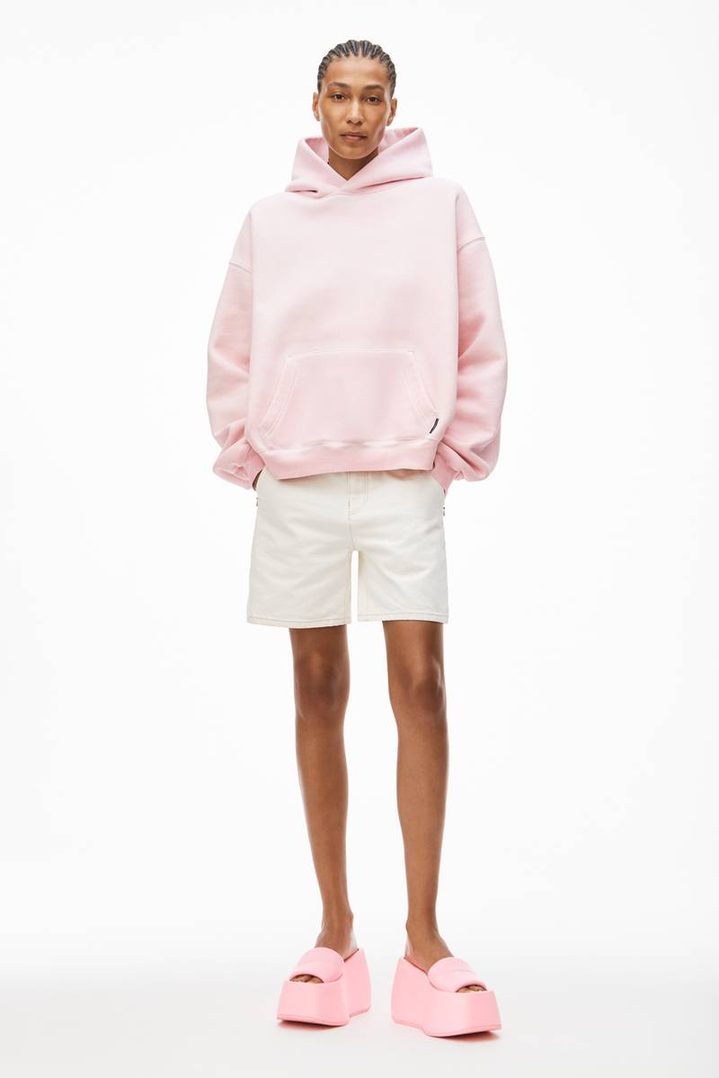 Alexander Wang HOODIE IN DENSE FLEECE outlook