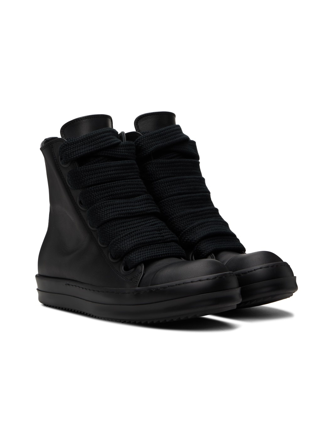 Black Jumbo Laced Sneakers - 4