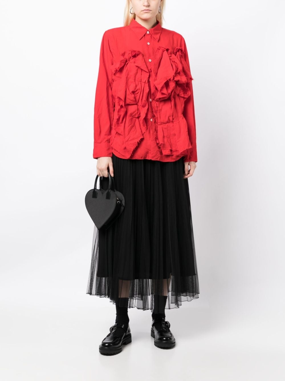 appliqué-detail long-sleeve shirt - 2