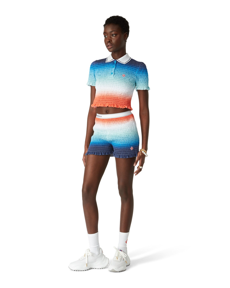CASABLANCA Gradient Shirred Shorts | Casablanca Paris outlook