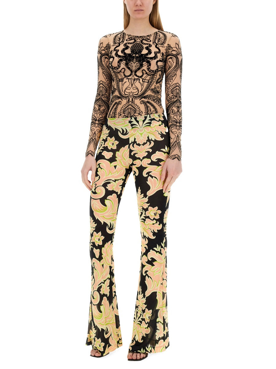 Etro Women Printed Jersey Pants - 2
