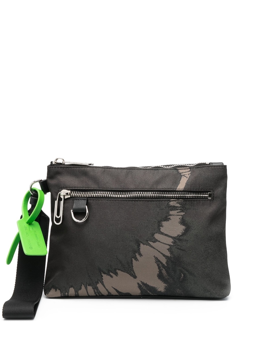 logo-print clutch bag - 1