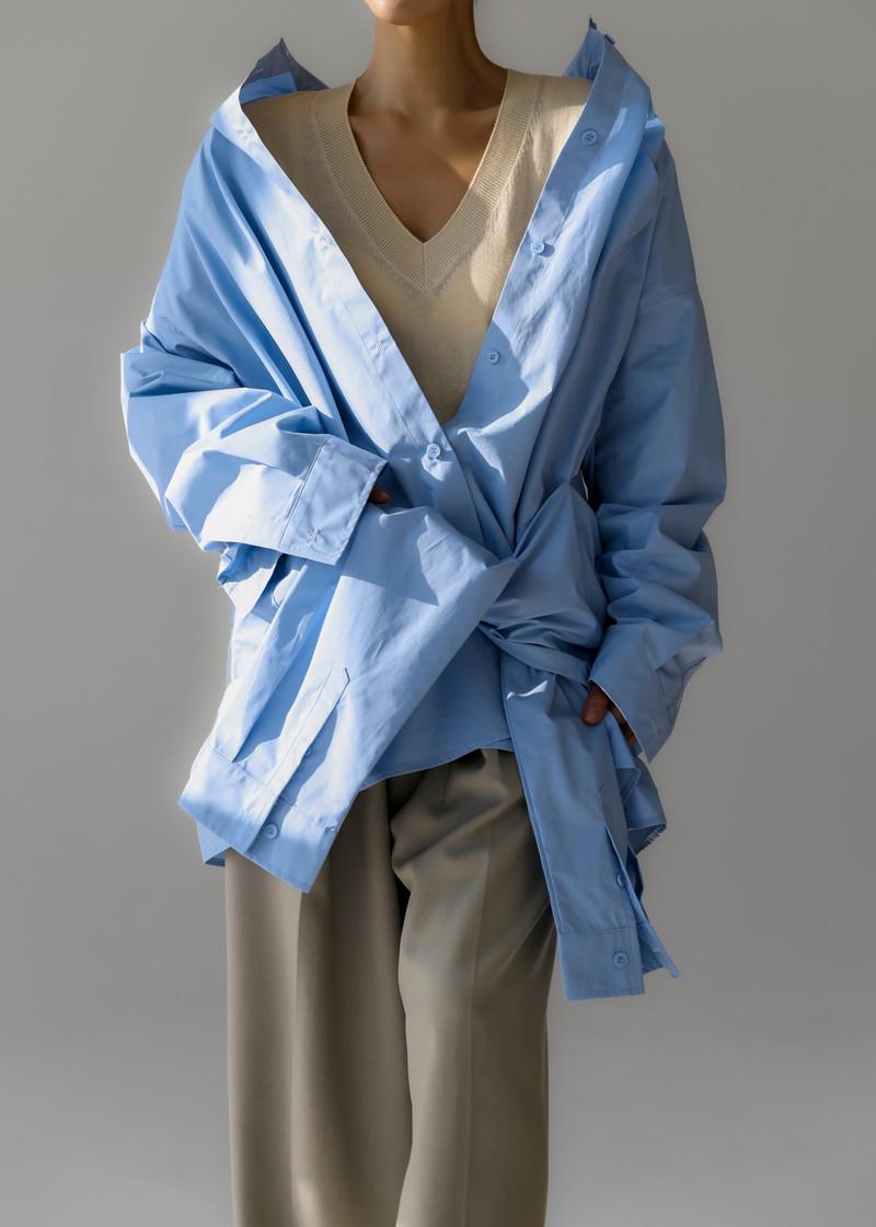 Birkholm Double Sleeve Tie Shirt - Blue 5