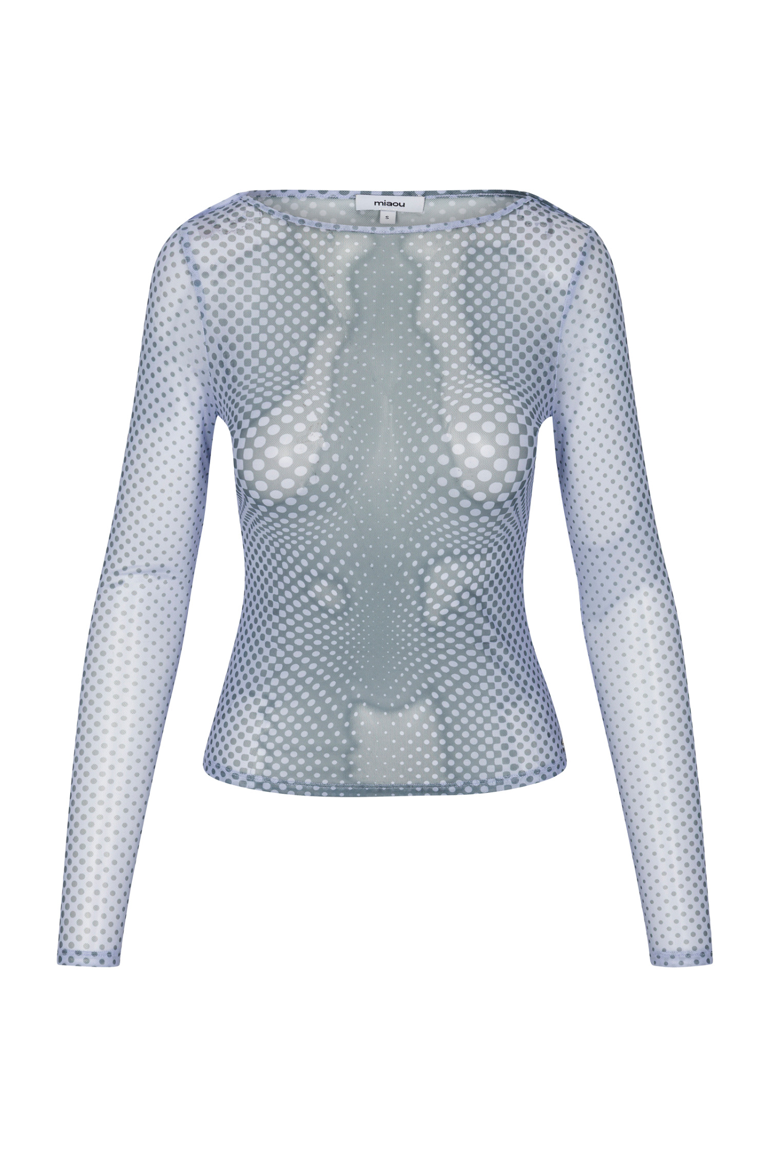AMELIA TOP - WARPED DOT PERIWINKLE - 3