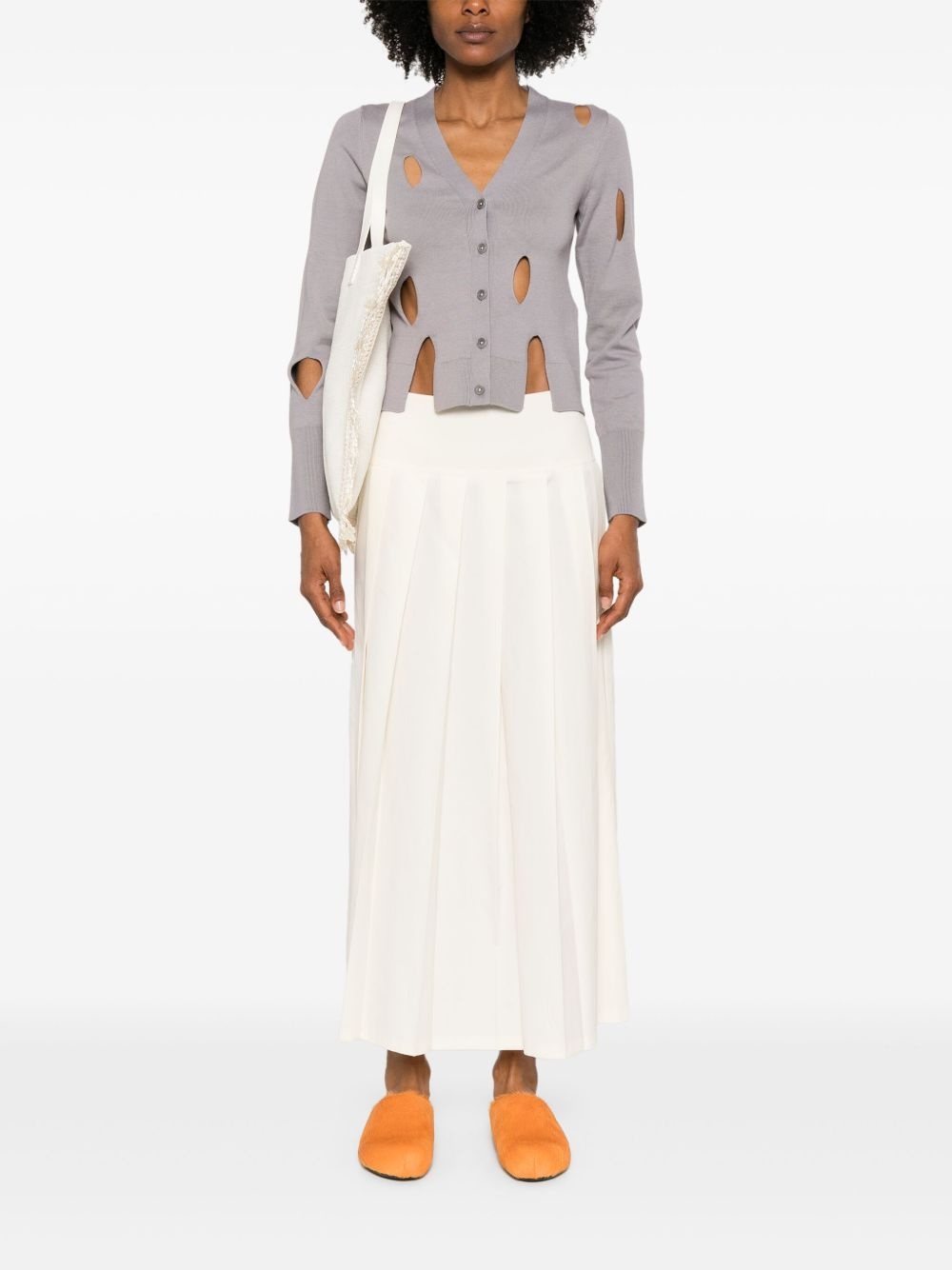 slit cardigan - 2