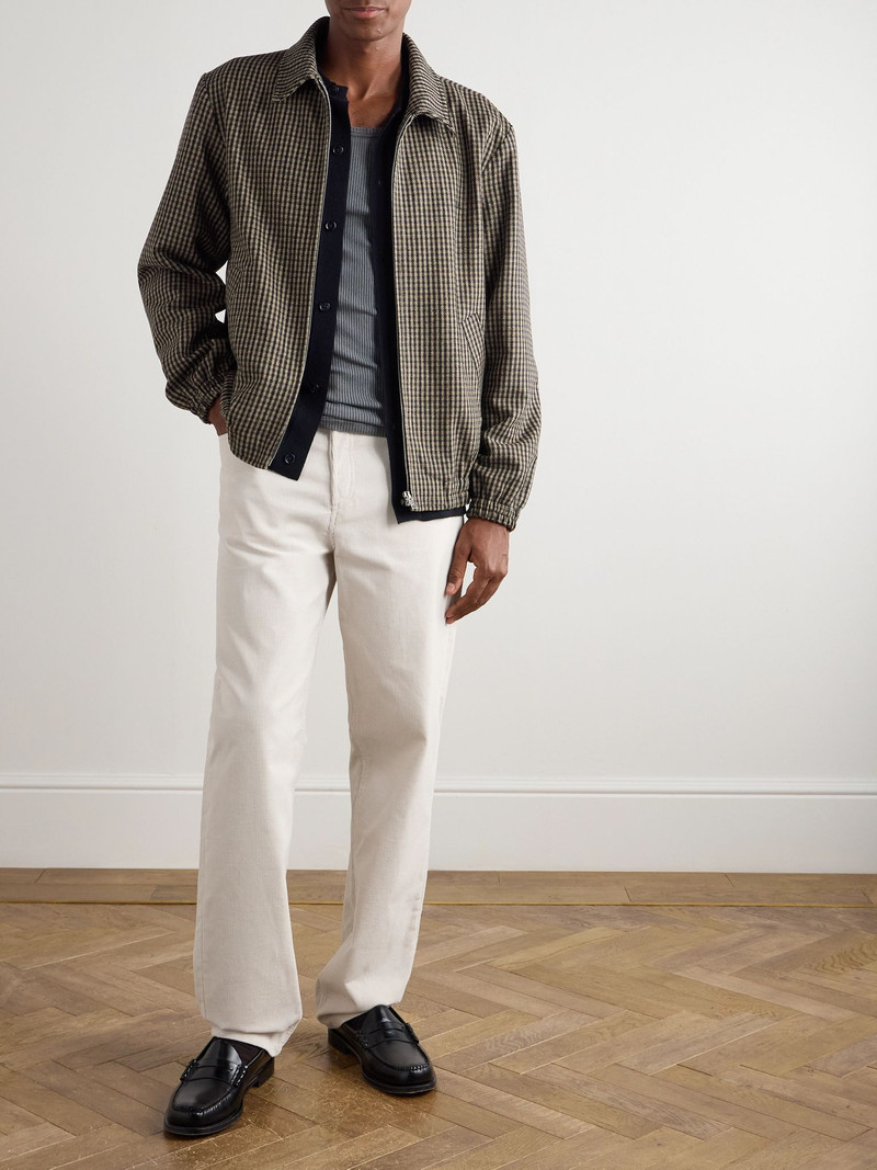A.P.C. Fairfax Straight-Leg Cotton-Corduroy Trousers Ecru outlook