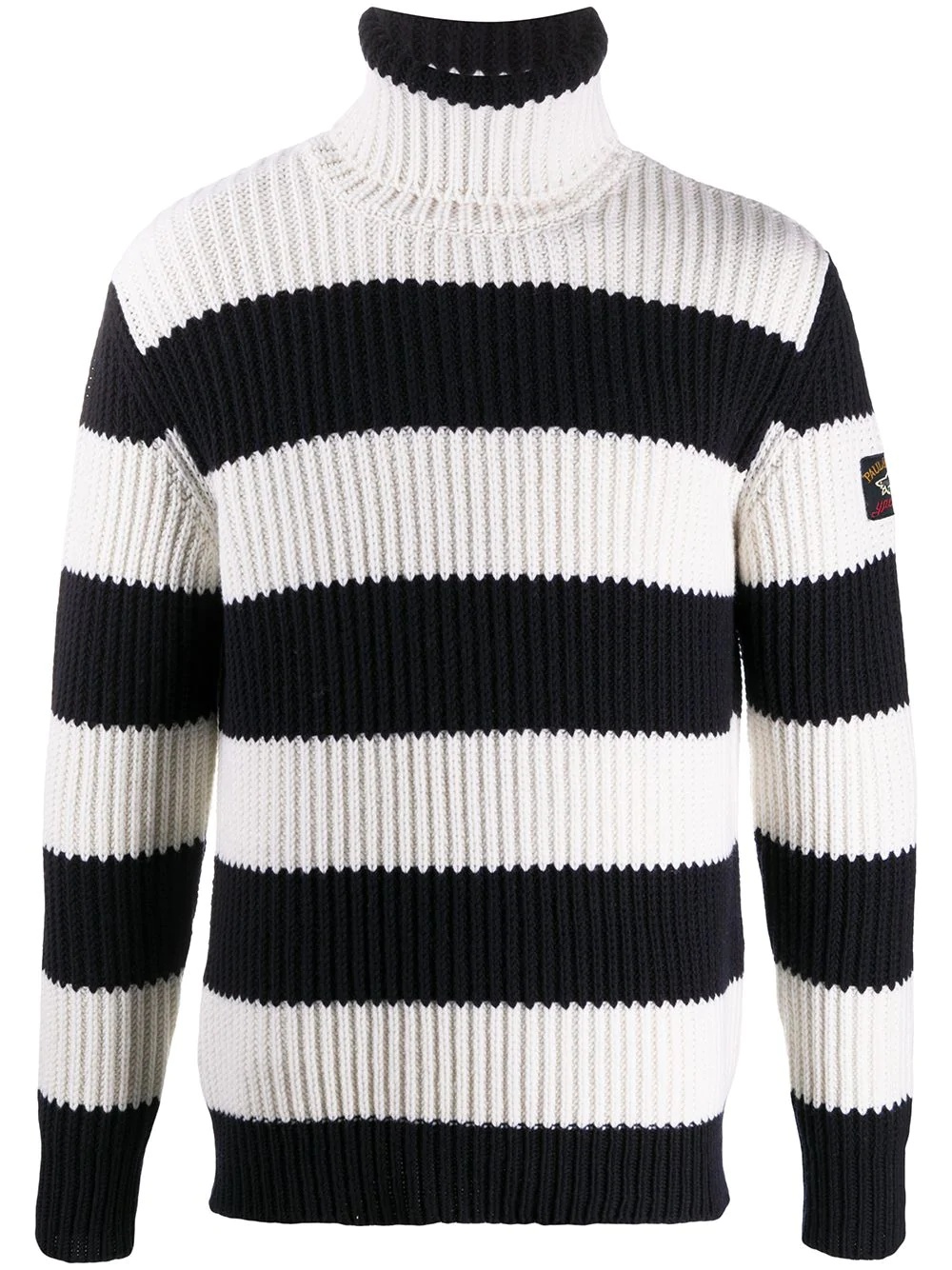 striped roll-neck jumper - 1