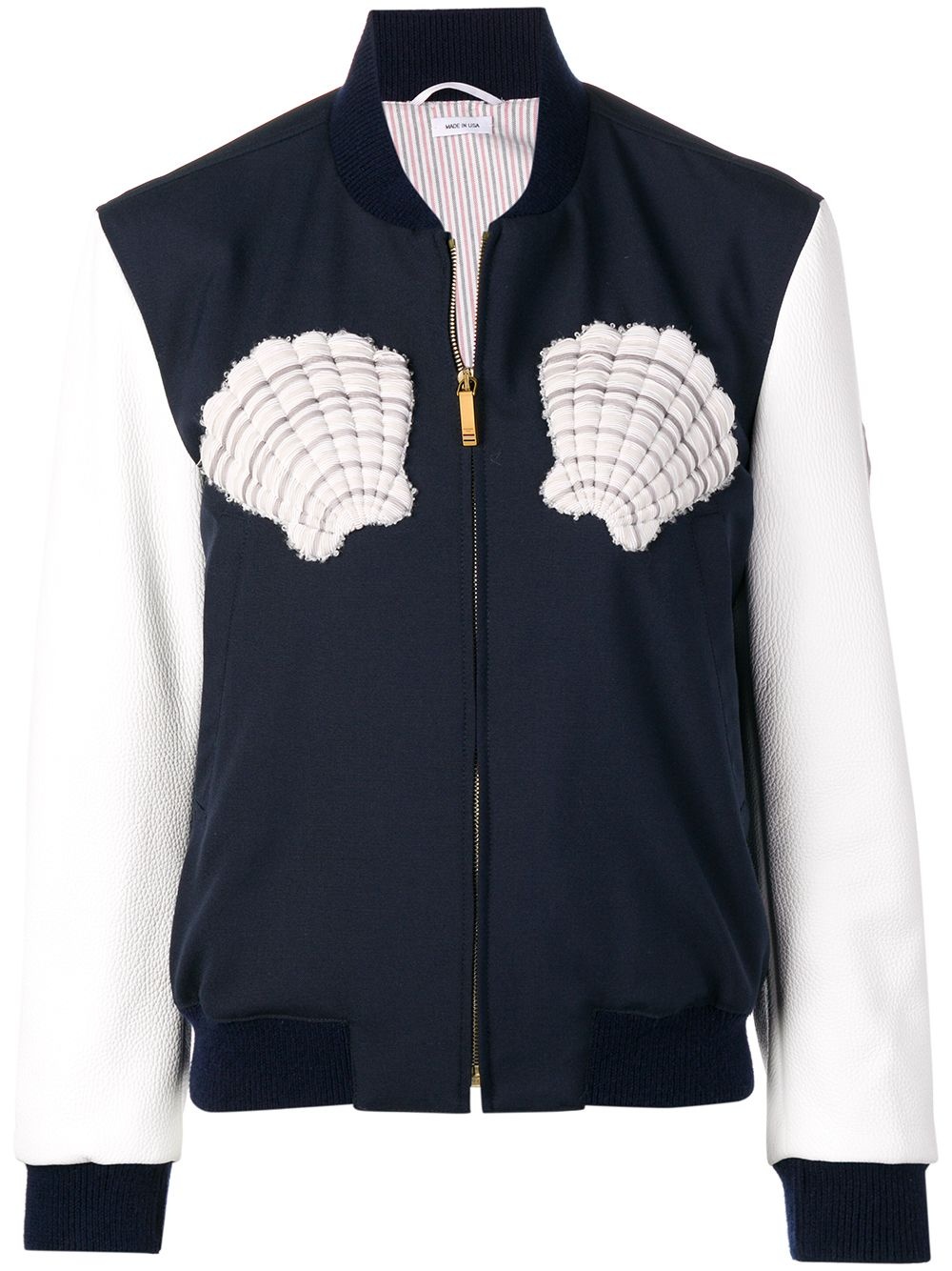 Deerskin Sleeves Varsity Jacket - 1