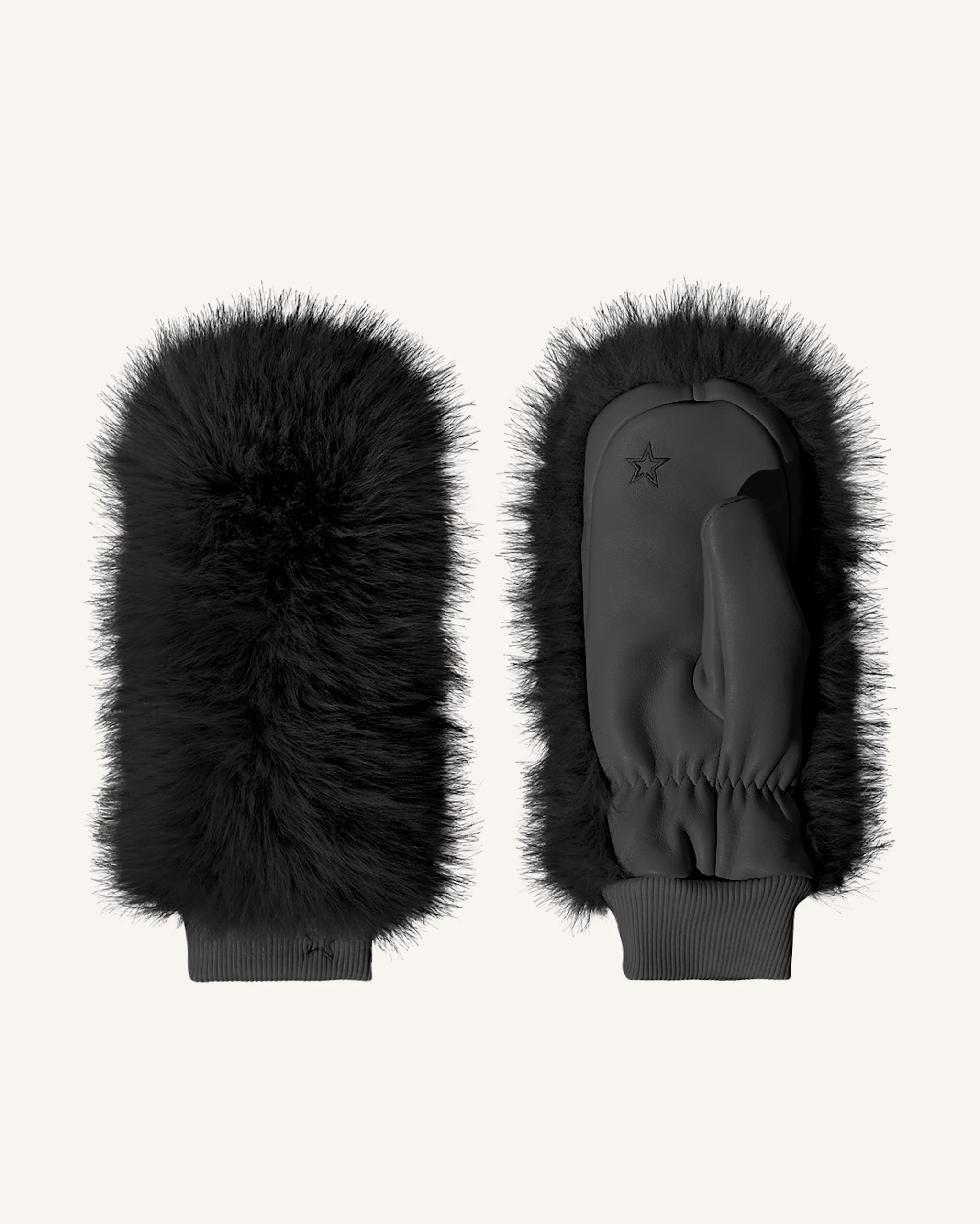 Faux Fur Mittens - 1