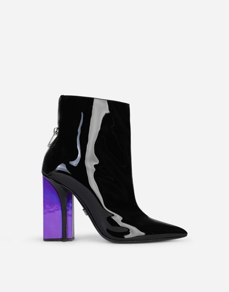 Strobo calfskin and patent leather ankle boots - 1