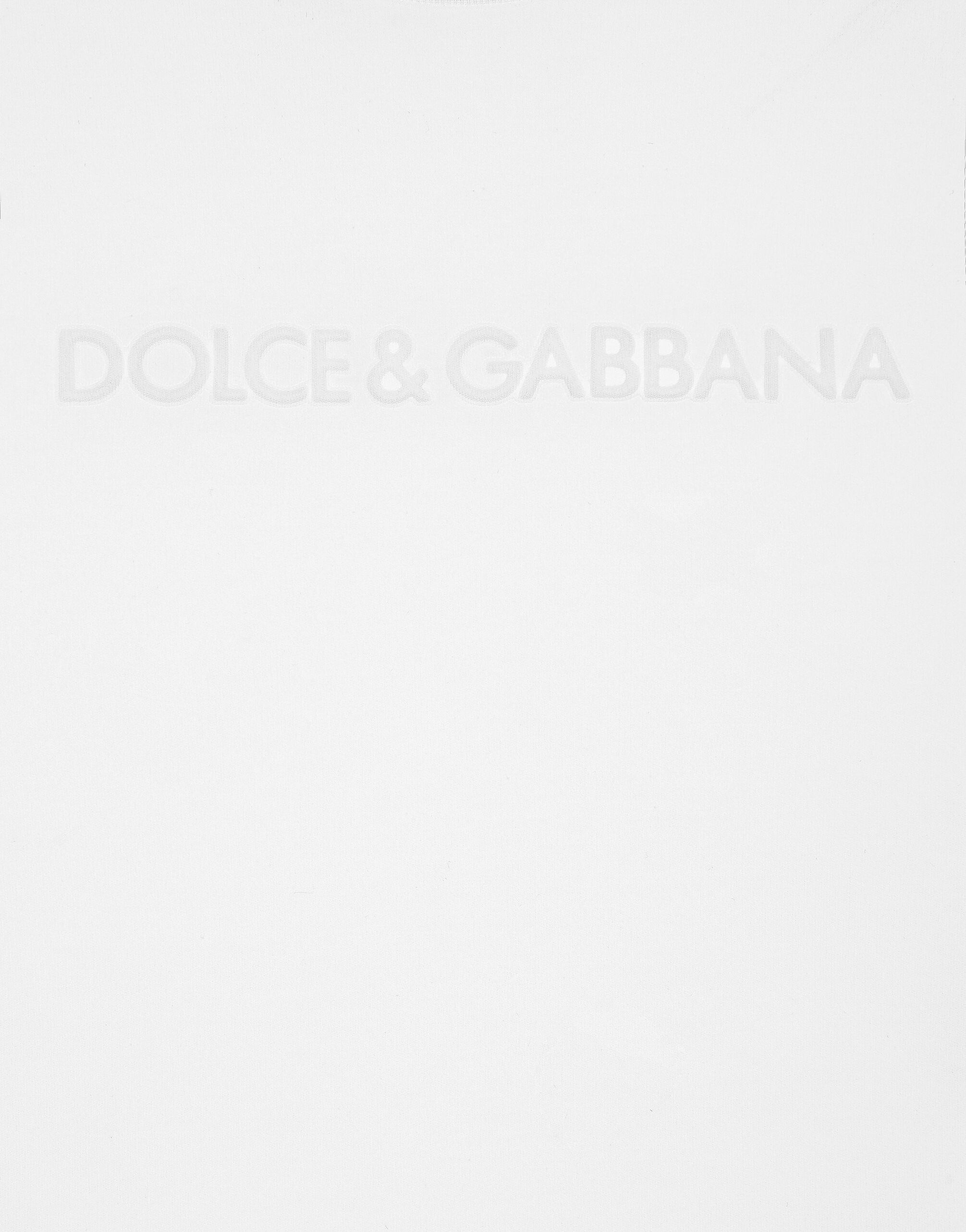 Jersey T-shirt with flocked Dolce&Gabbana detail - 6