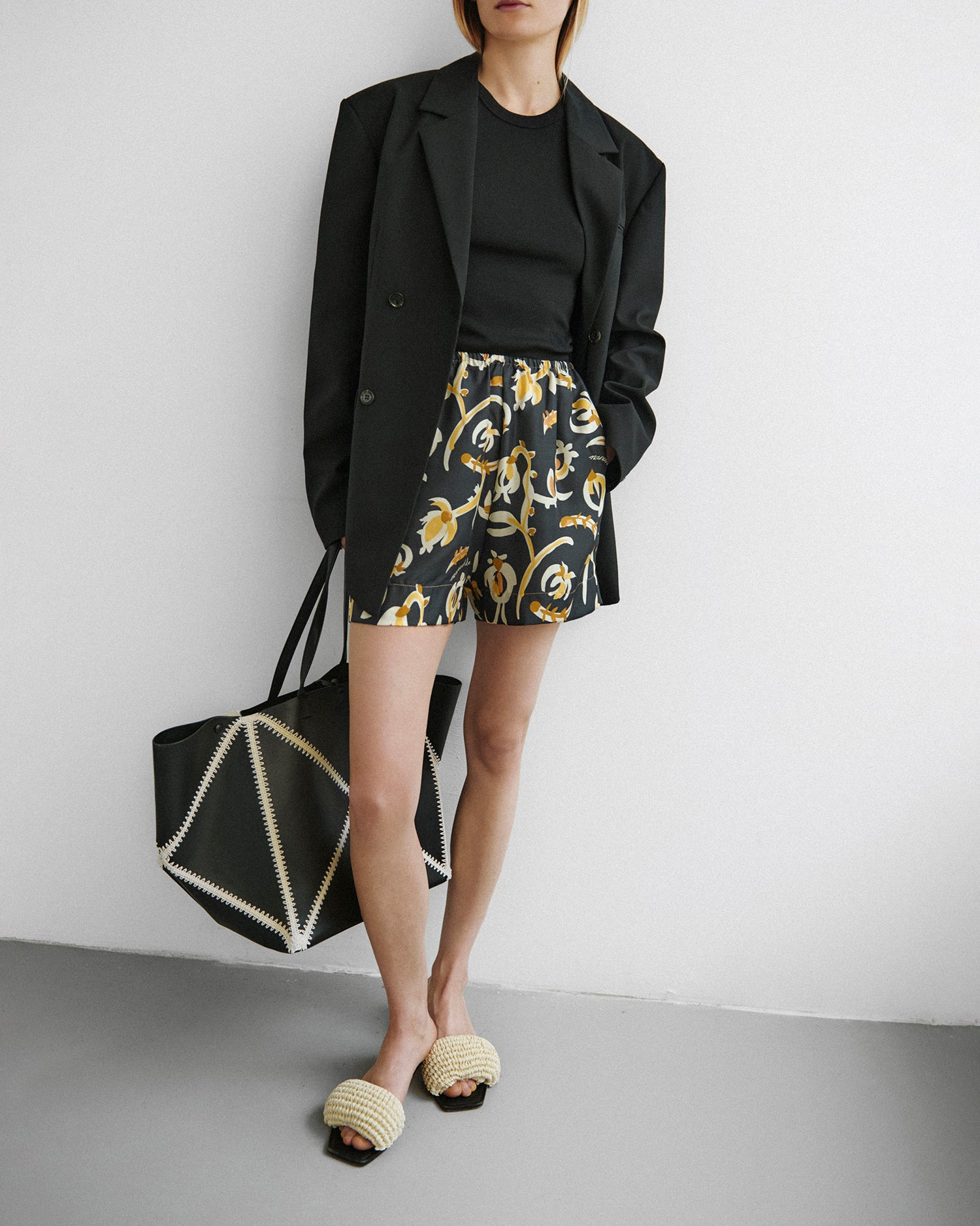Printed Tailored Silk Twill Shorts - 2