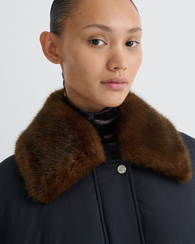 Light Nylon/Faux Fur Jacket 5