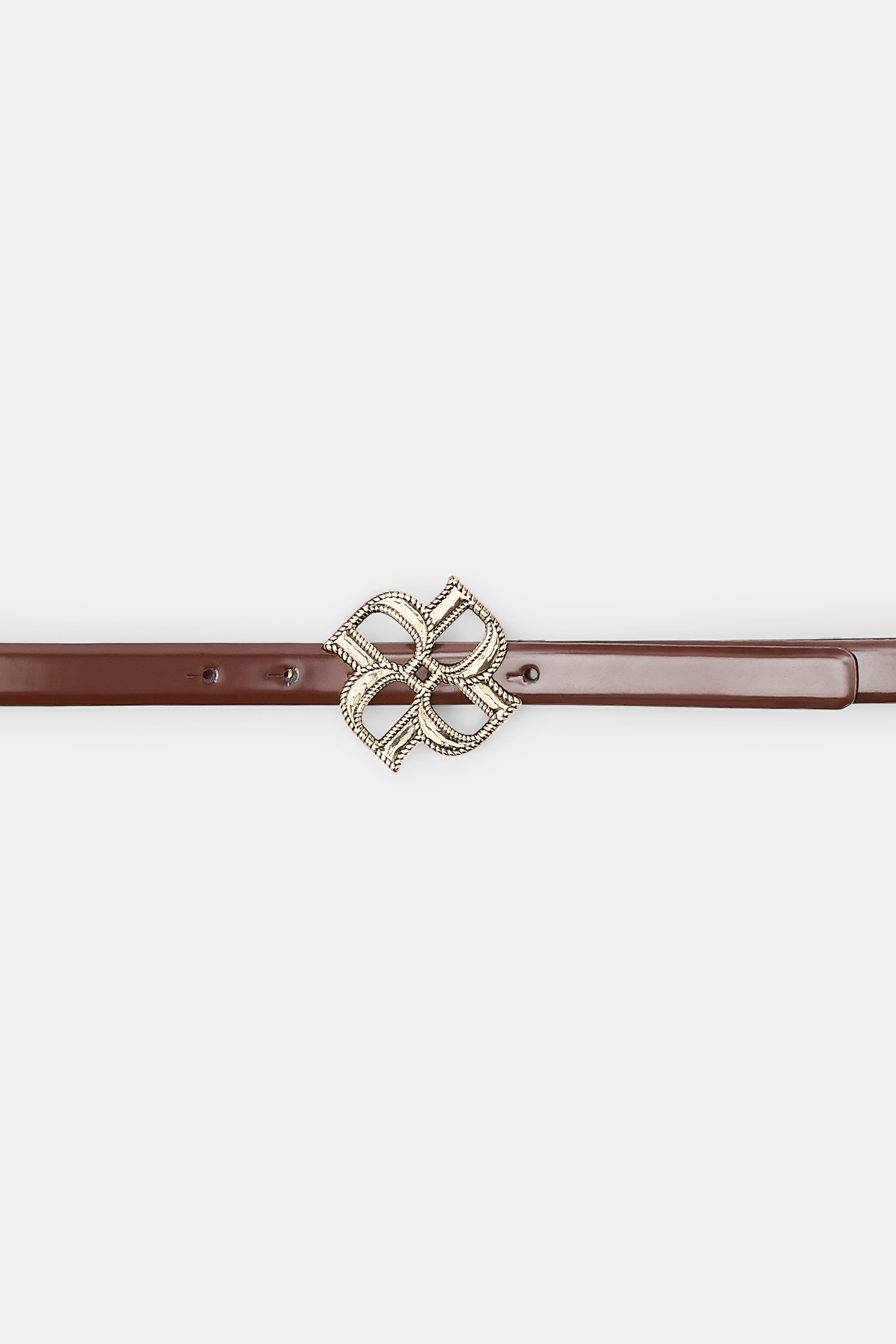 SUBTLE SHINE d rose buckle belt - 8