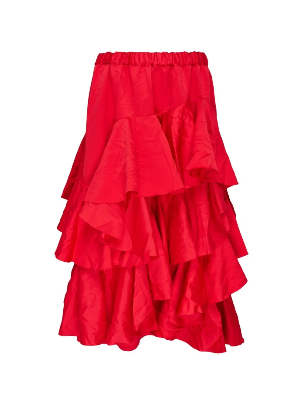 ruffled tiered midi skirt - 1