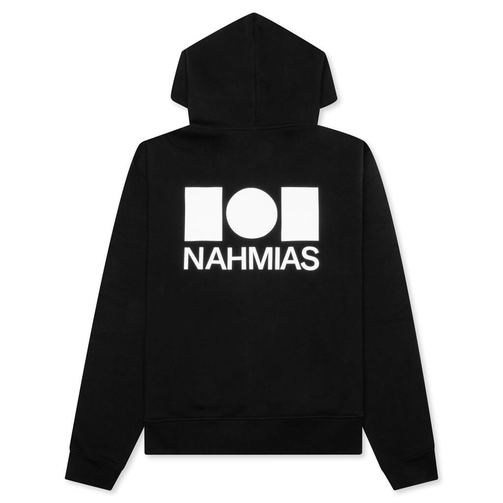 LOGO ZIP UP HOODIE - BLACK - 2