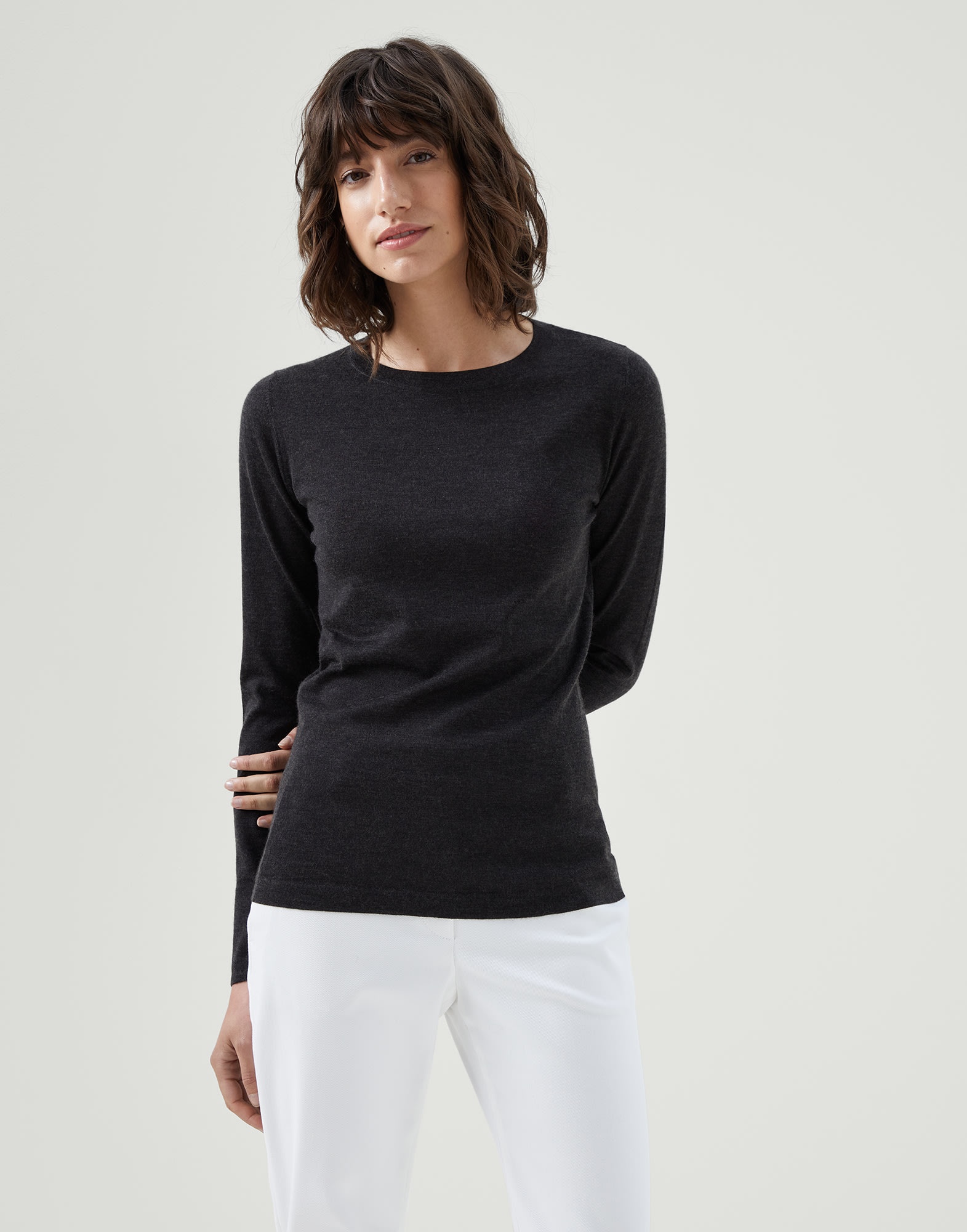 Cashmere and silk lightweight sweater - 1
