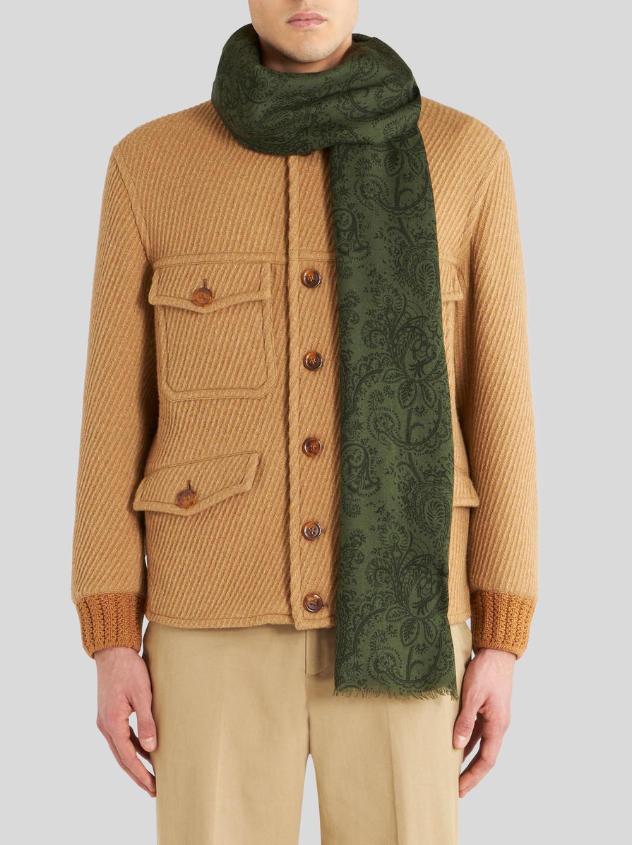 WOOL, CASHMERE AND SILK SCARF - 2
