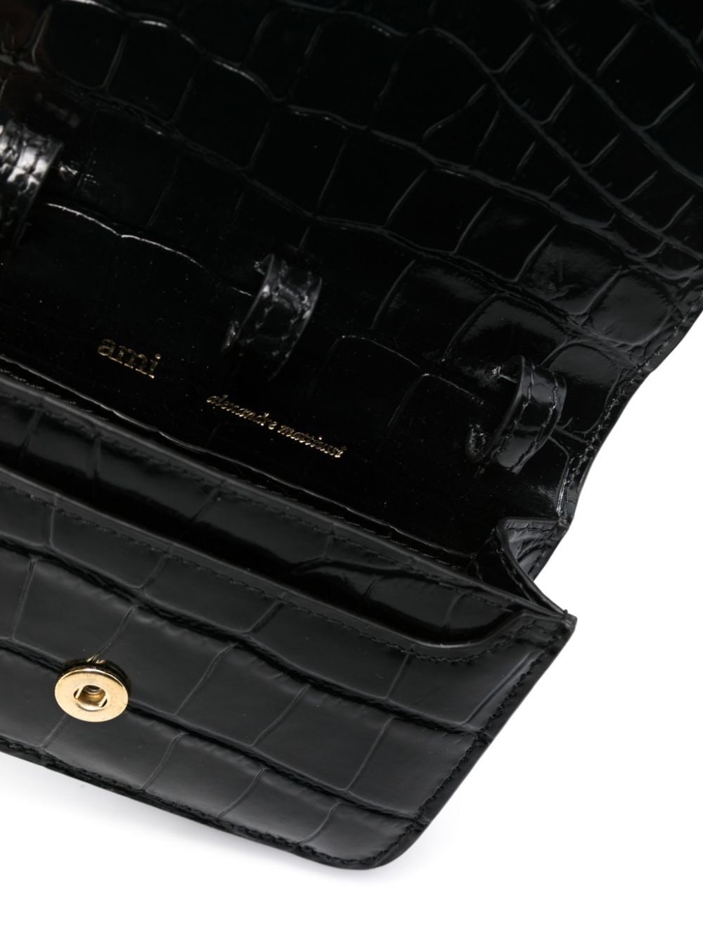 crocodile-effect leather wallet - 5