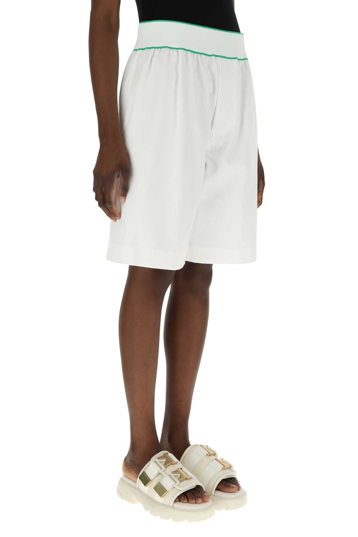 Bottega Veneta Women White Cotton Bermuda Shorts - 3