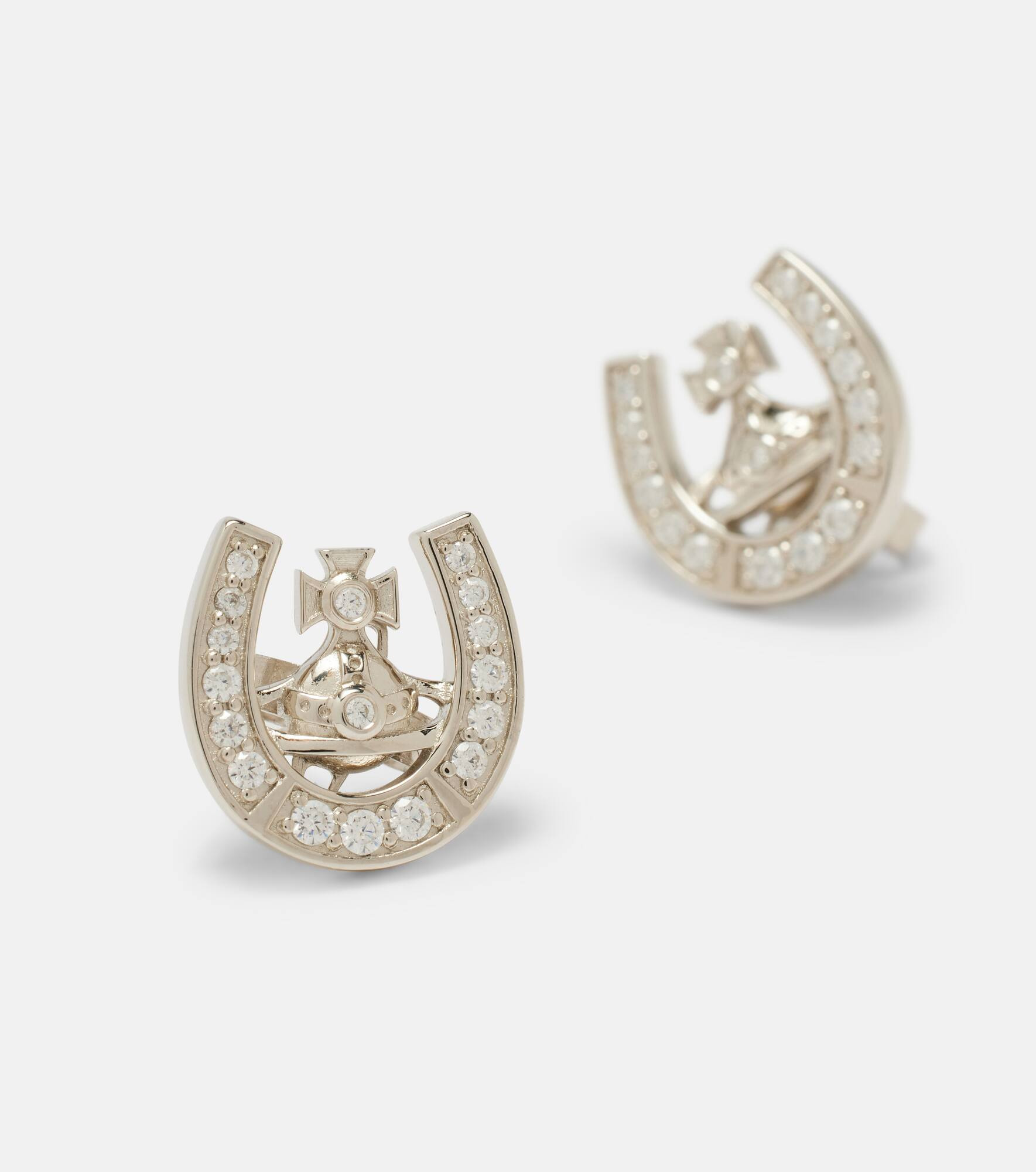 Mare embellished sterling silver earrings - 4