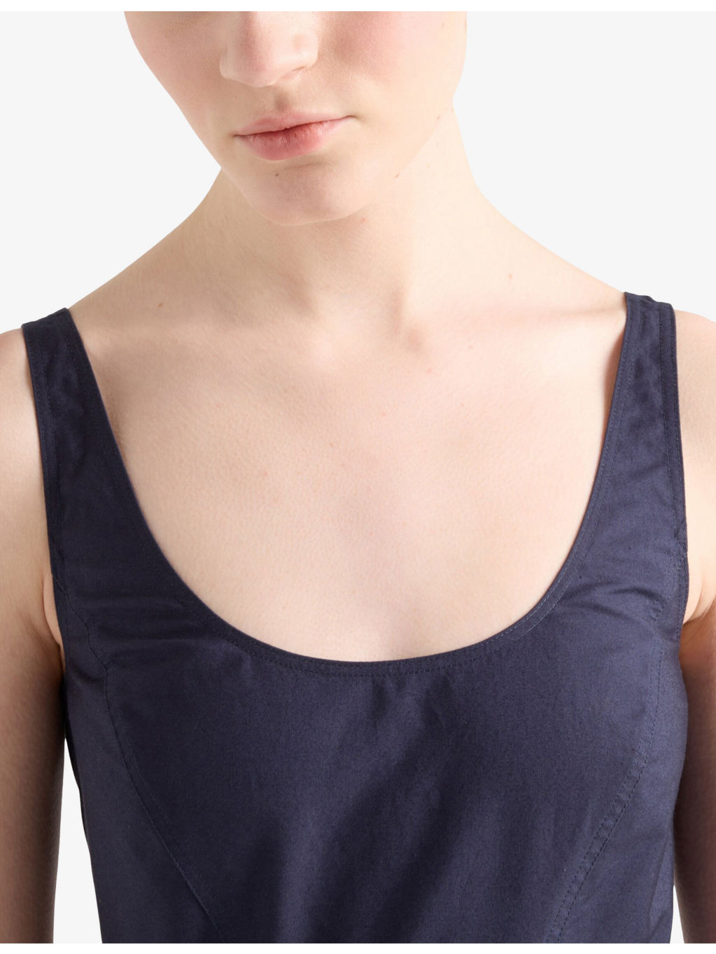 Sleeveless Logo-Tab Cotton Mini Dress - 5
