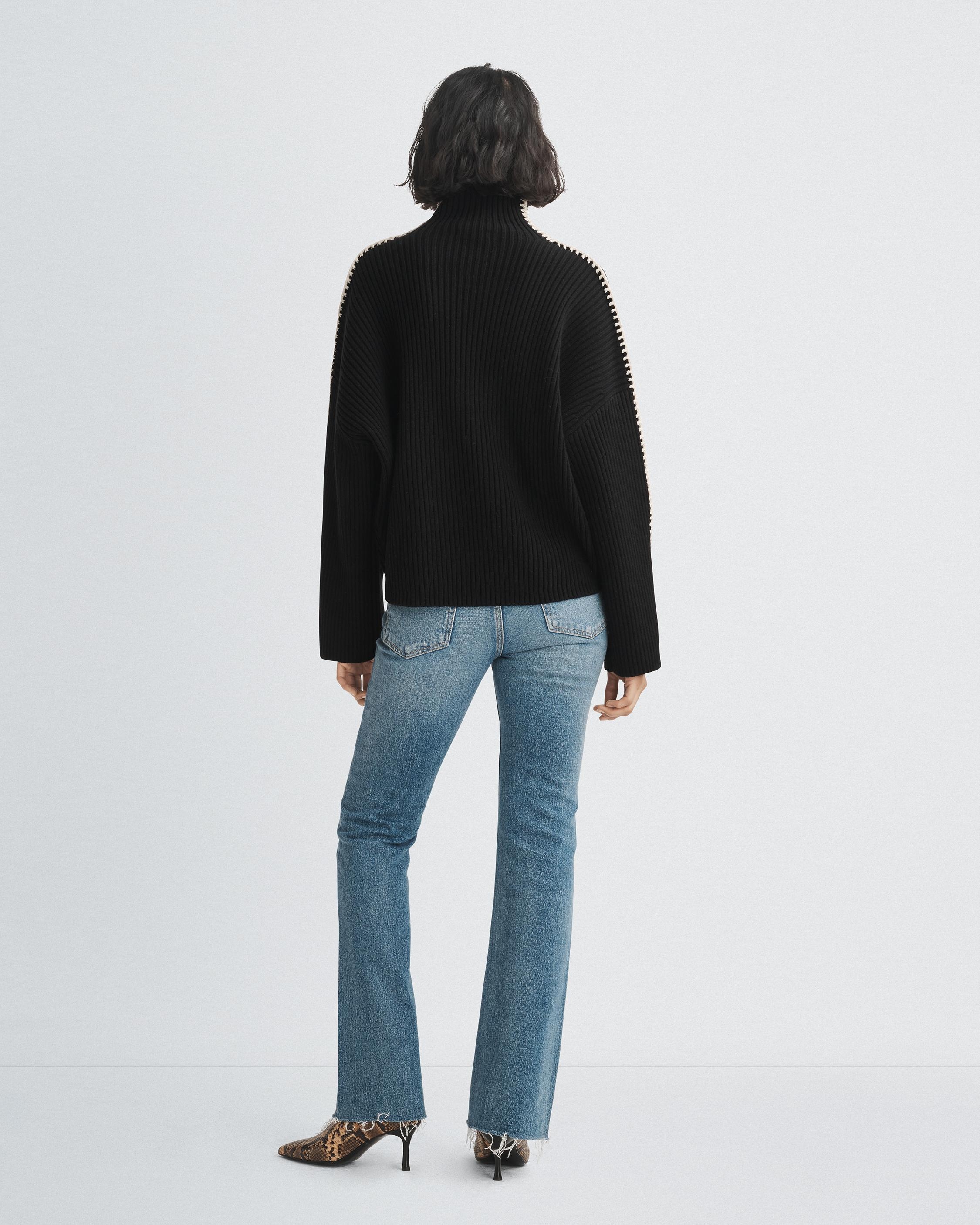 Ingrid Wool Ribbed Turtleneck
Classic Fit Sweater - 5