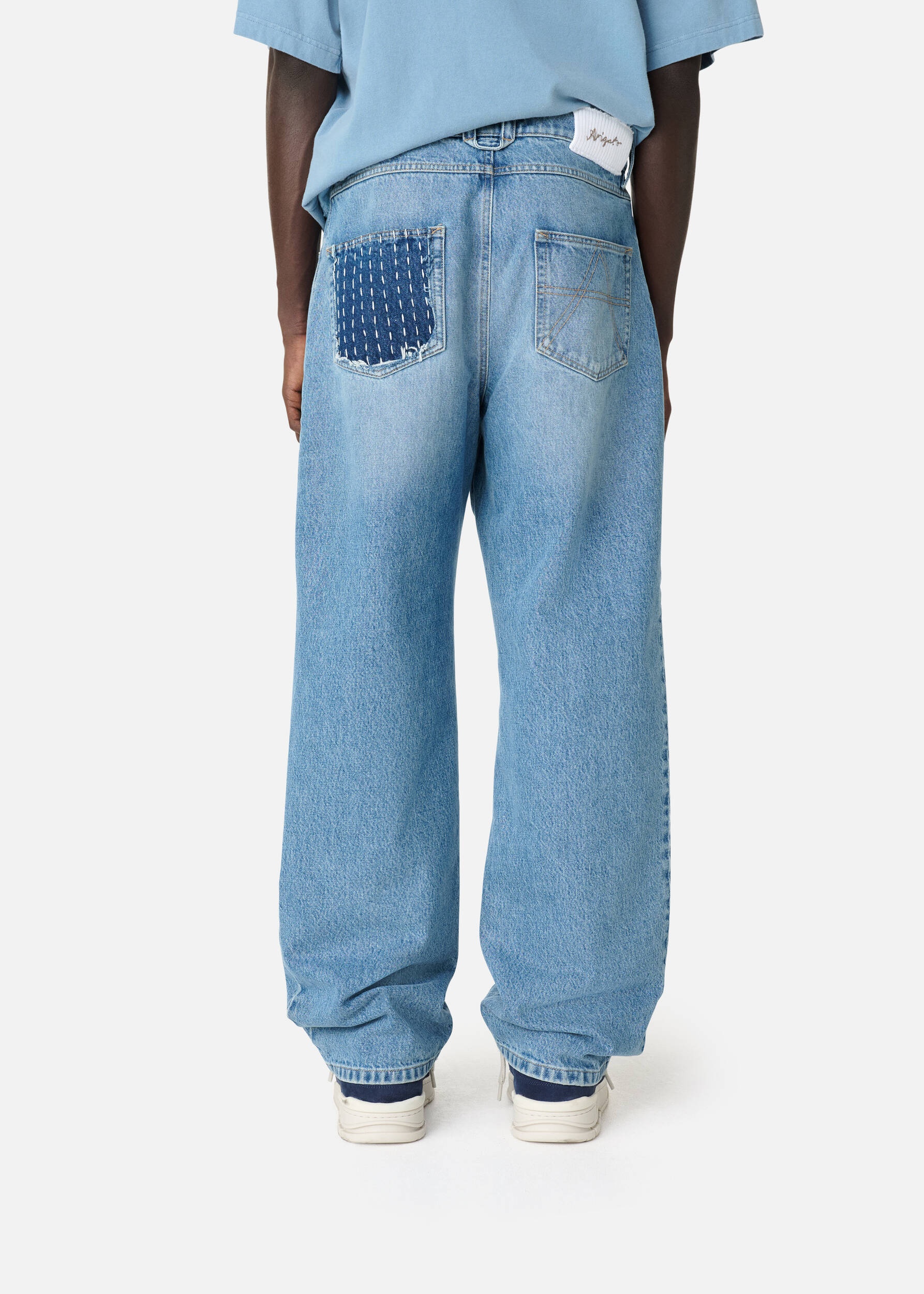 Patchwork Relaxed Jeans - 4