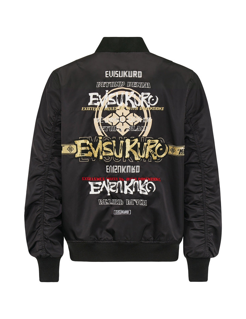 Multi-Layered Graphics Print Padded Bomber Jacket 10