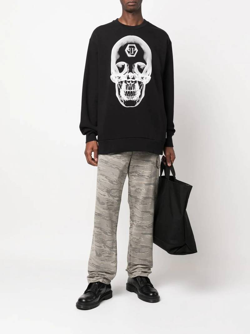 PHILIPP PLEIN skull print sweatshirt outlook