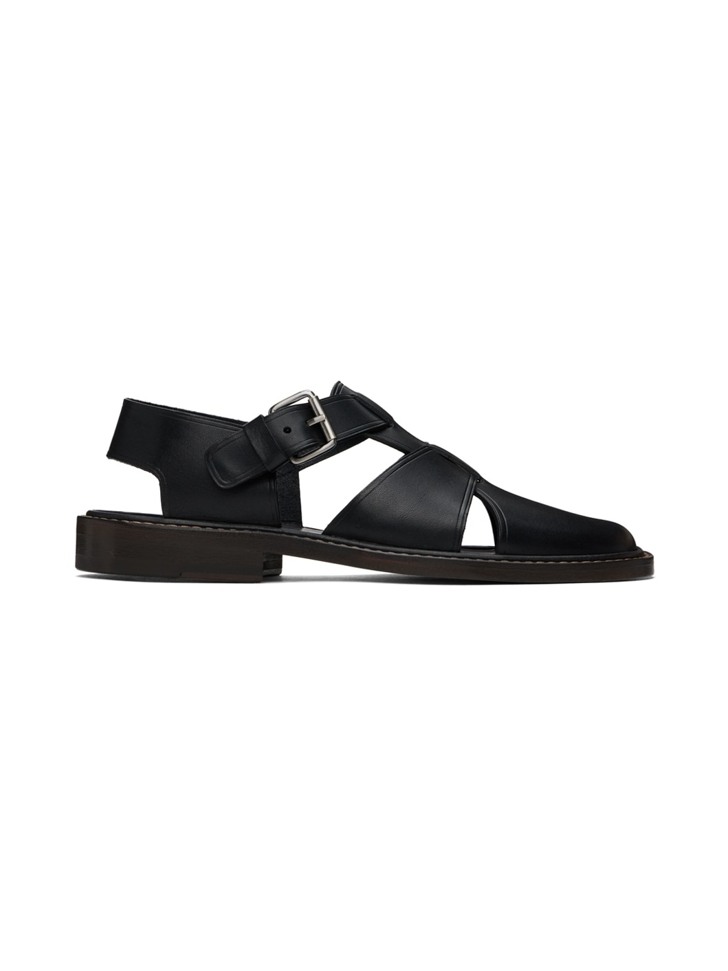 Black Fisherman Sandals - 1