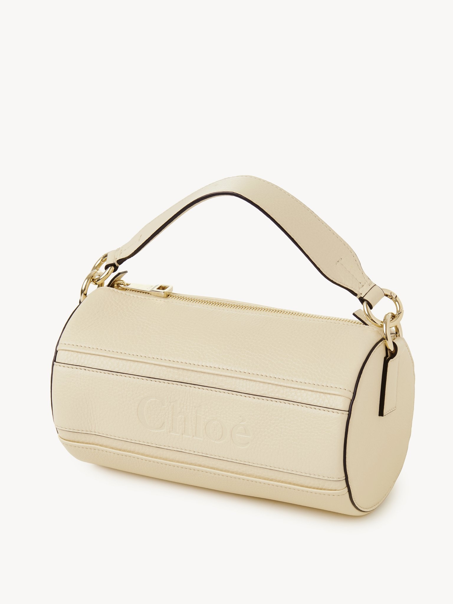 WOODY TUBE SHOULDER BAG IN GRAINED LEATHER - 3