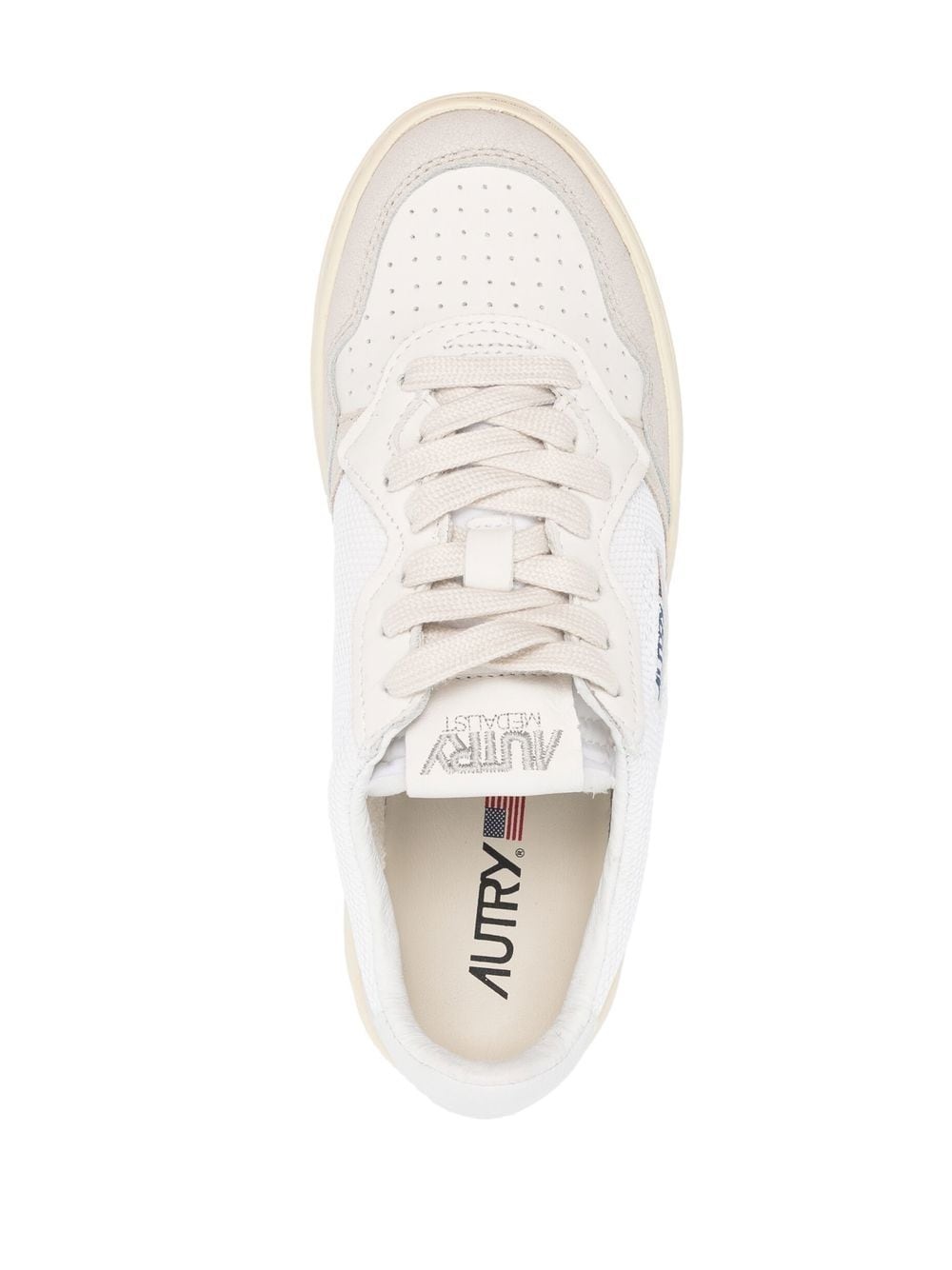 perforated low-top sneakers - 4