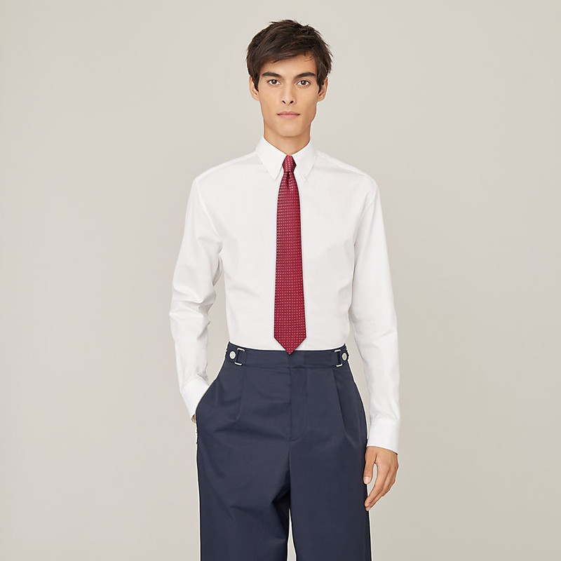 Hermès Faconnee H Bicolore tie outlook