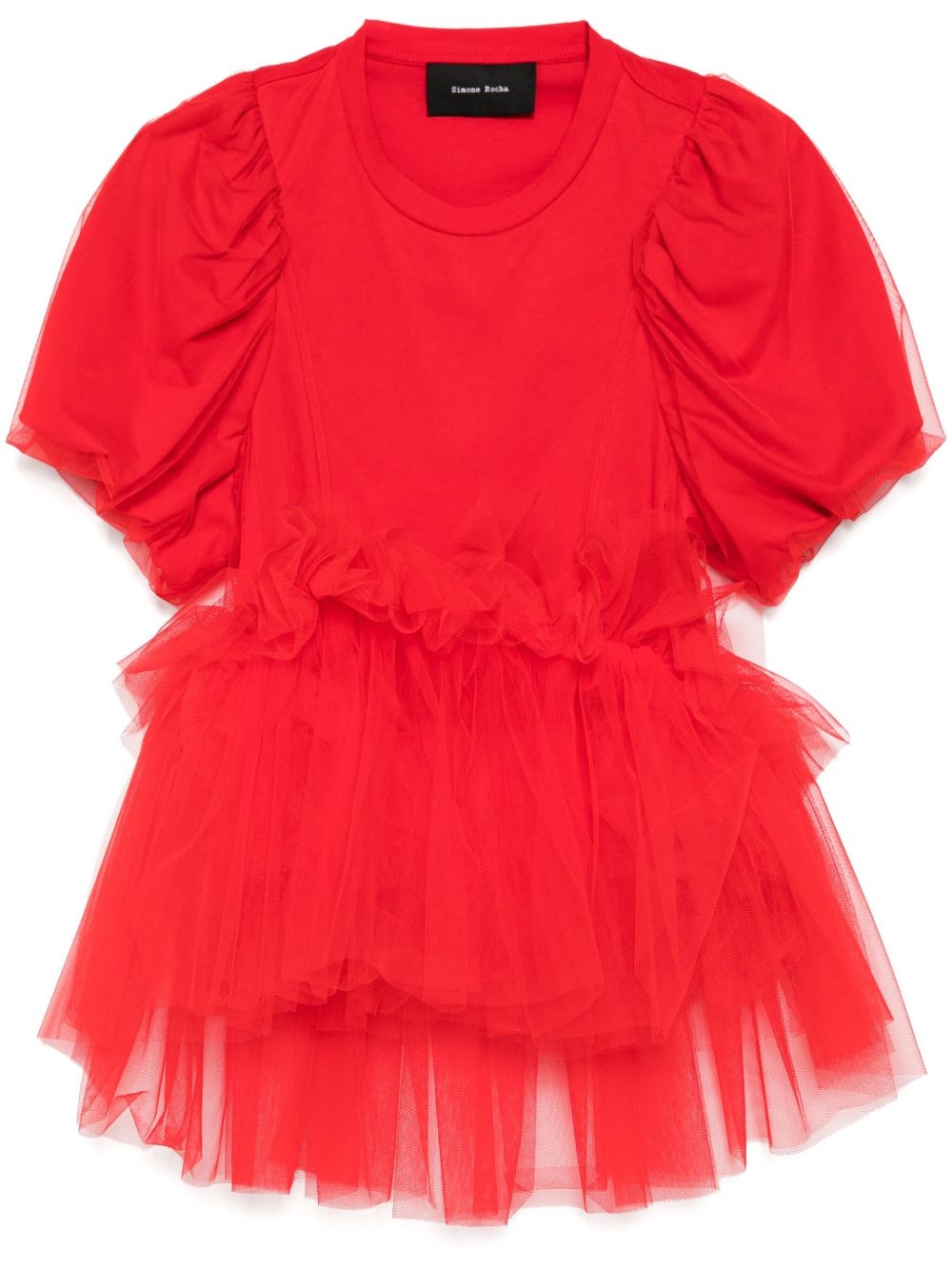 puff-sleeved T-shirt - 1
