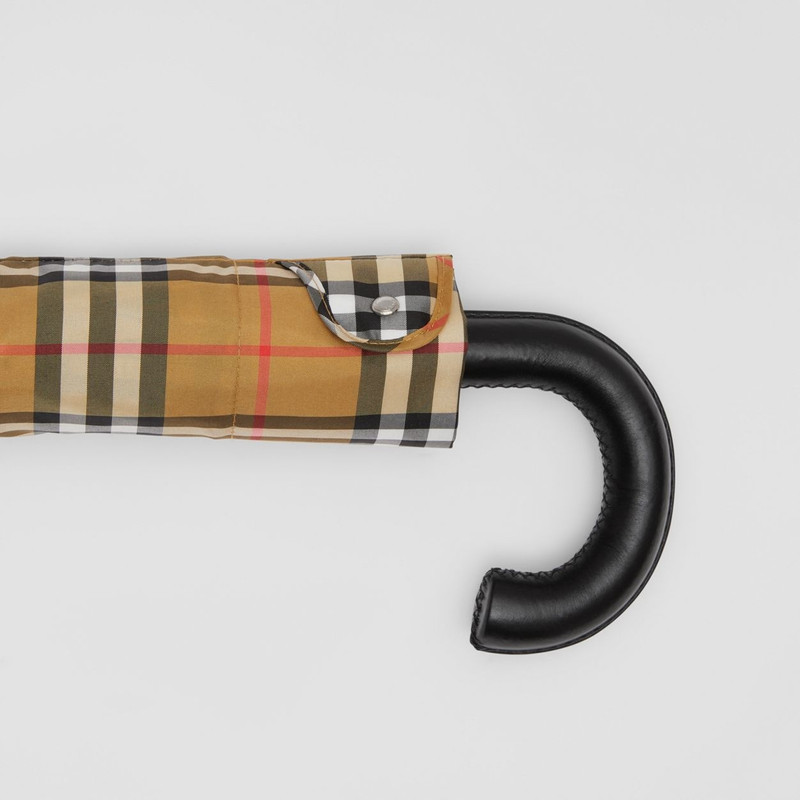 Vintage Check Folding Umbrella 6