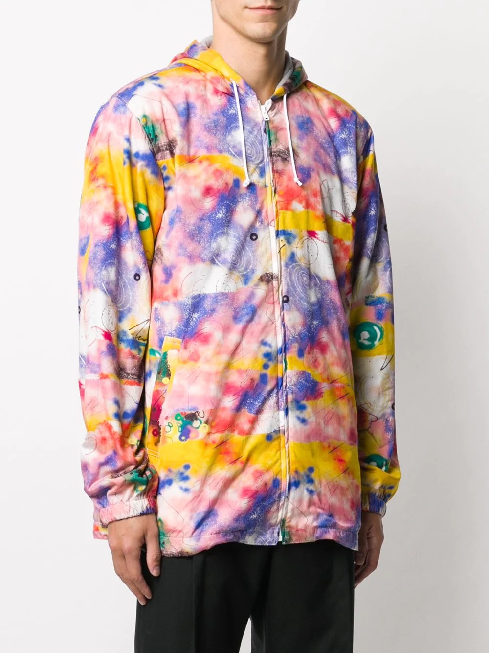 tie-dye drawstring hoodie - 3