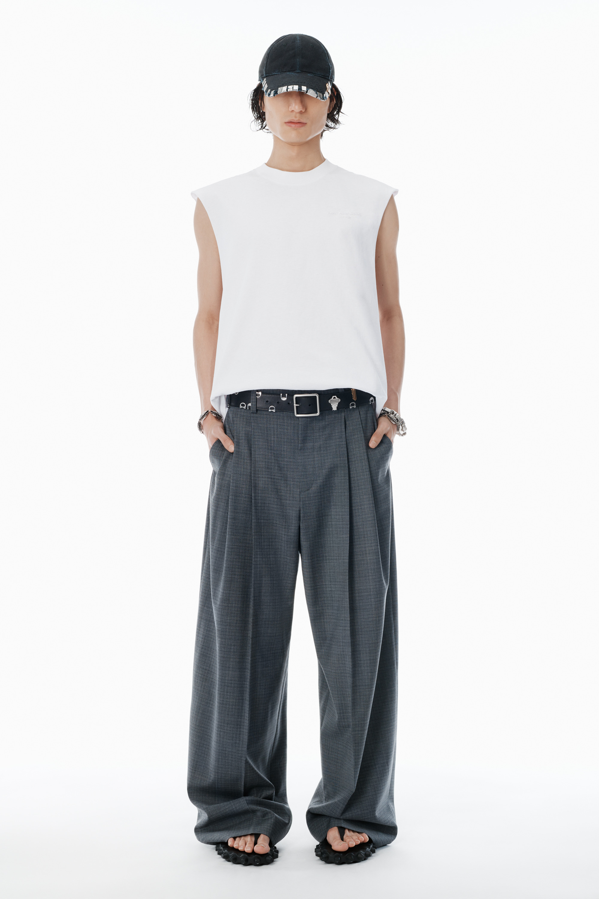 White Vintage Fade-Effect Muscle Tank - 5
