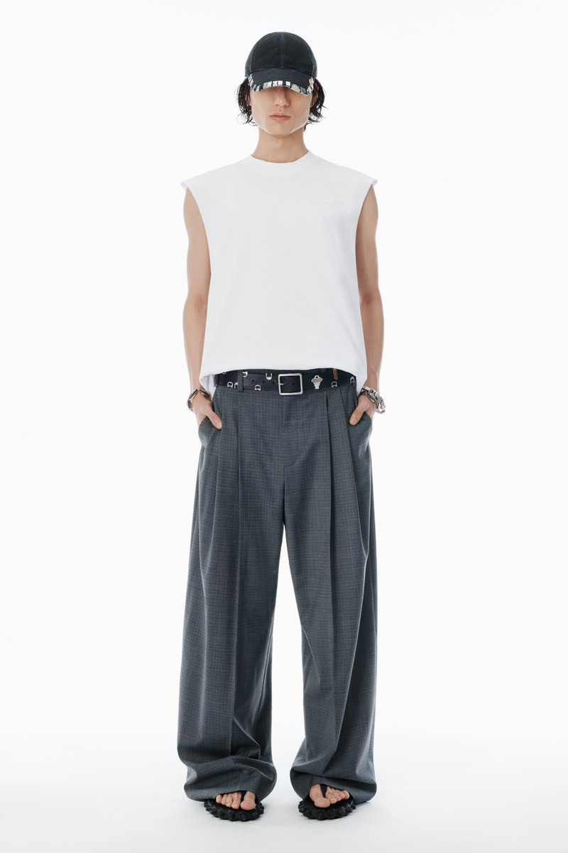 Alexander Wang White Vintage Fade-Effect Muscle Tank outlook