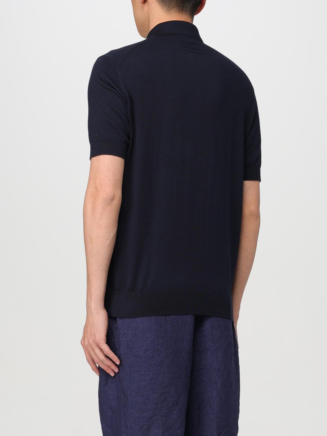 Zegna Polo Shirt Men Blue - 3