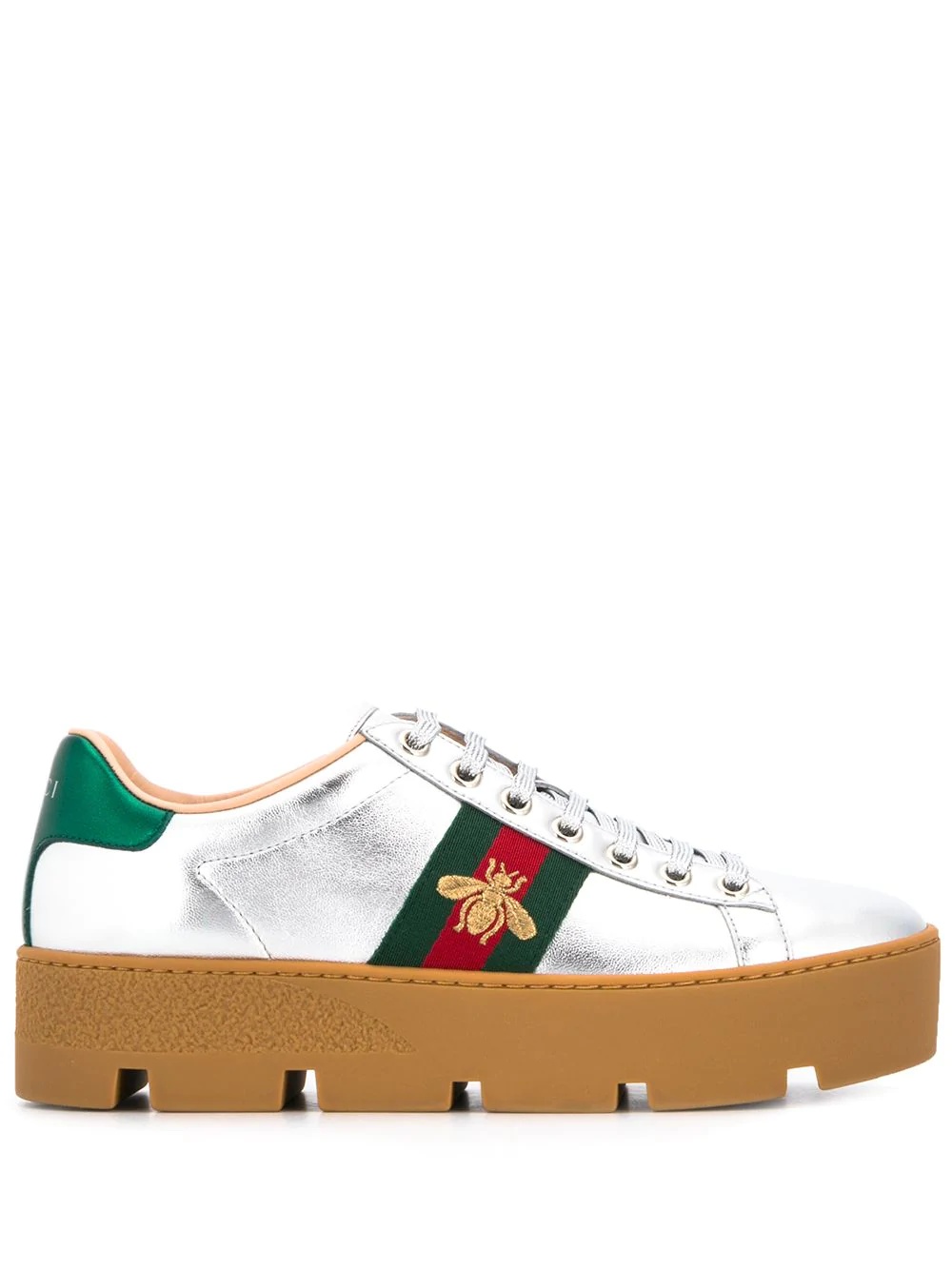 Ace embroidered platform sneaker - 1