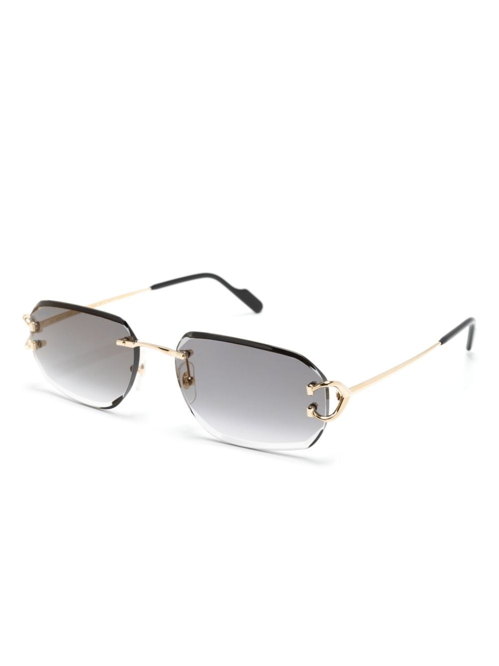 rimless rectangle-frame sunglasses - 2