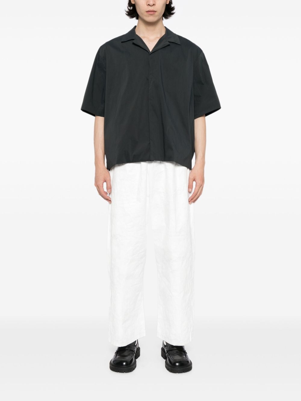 crinkled wide-leg trousers - 2